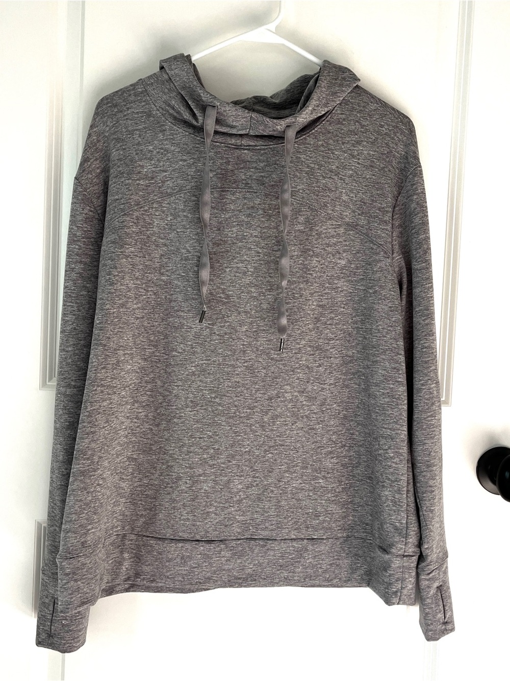 Apana Heather Gray Cowl Neck Pullover Sweatshirt Size L